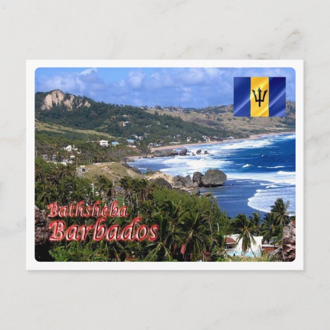 Cartão Postal Barbados - Bathsheba - (Frente)