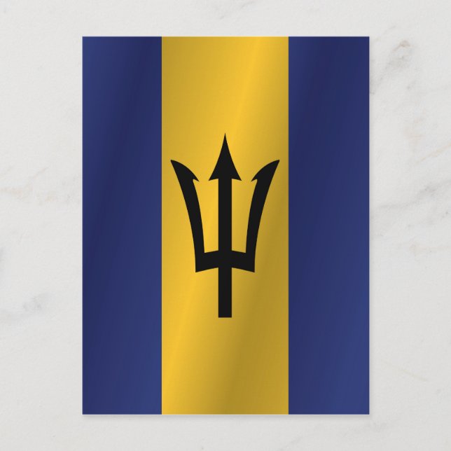 Cartão Postal Barbados flag (Frente)