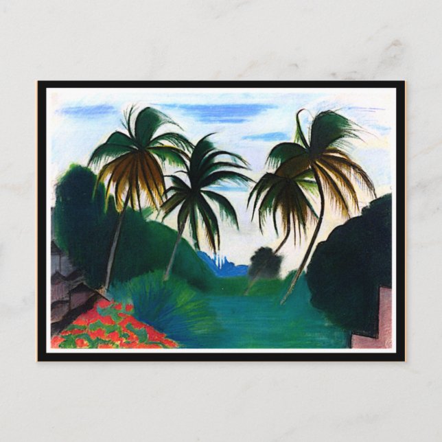 Cartão Postal Barbados, pintura de Joseph Stella (Frente)