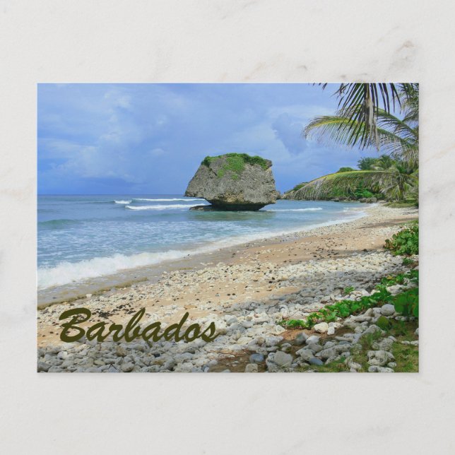 CARTÃO POSTAL BARBADOS (PRAIA/GRANDE ROCA) (Frente)