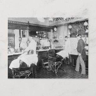 Cartão Postal Barbearia da Cidade de Nova York, 1895