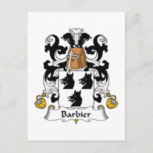 Cartão Postal Barbier Family Crest