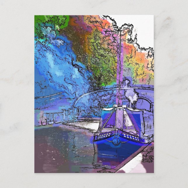 CARTÃO POSTAL BARCAÇAS ESTREITAS (Frente)