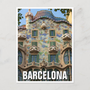 Cartão Postal Barcelona Casa Batllo Espanha