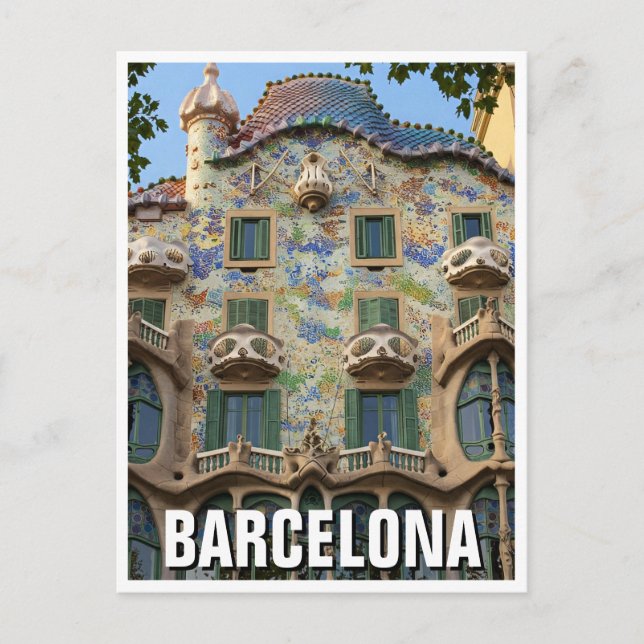 Cartão Postal Barcelona Casa Batllo Espanha (Frente)