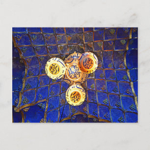 Cartão Postal Barcelona. Casa Vicens. Fragmento do interior.