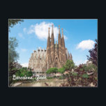 Cartão Postal Barcelona, Espanha do Templo Sagrada Familia<br><div class="desc">Barcelona,  Espanha</div>