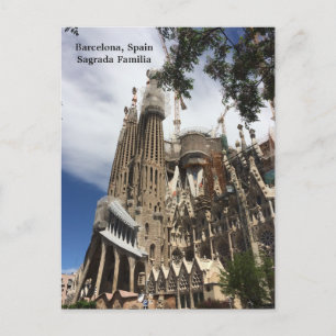 Cartão Postal Barcelona Espanha Sagrada Família