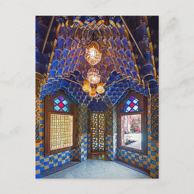 Cartão Postal Barcelona. Gaudí. Casas Vicens. Interior. Ver. 6. (Frente)