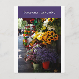 Cartão Postal Barcelona: La Rambla