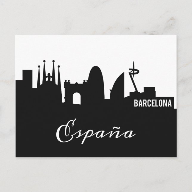 Cartão Postal Barcelona Landmarks postcard (Frente)