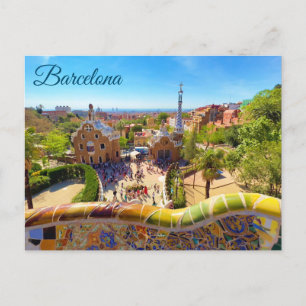 Cartão Postal Barcelona Park Guell