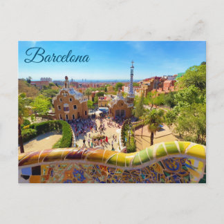 Cartão Postal Barcelona Park Guell