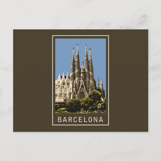 Cartão Postal Barcelona Sagrada Família (Frente)