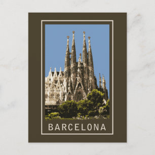 Cartão Postal Barcelona Sagrada Familia