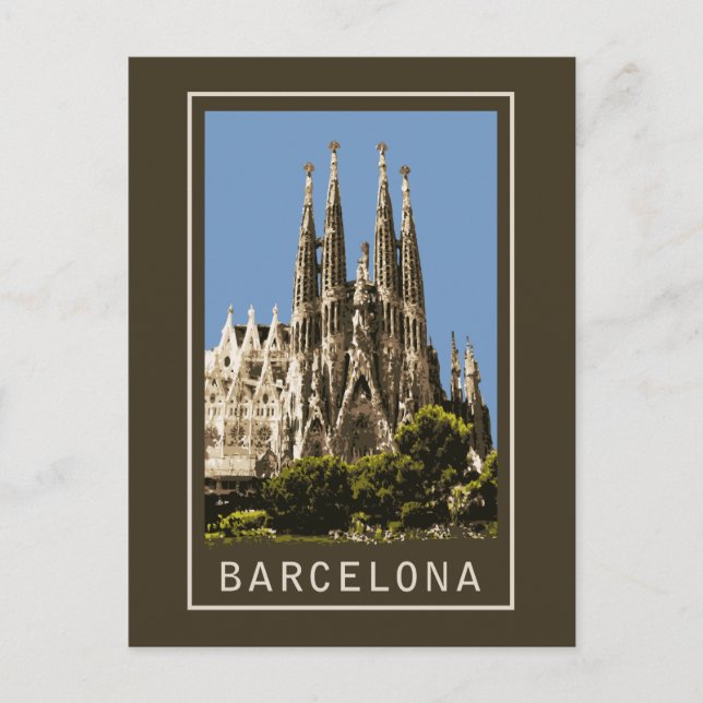 Cartão Postal Barcelona Sagrada Familia (Frente)