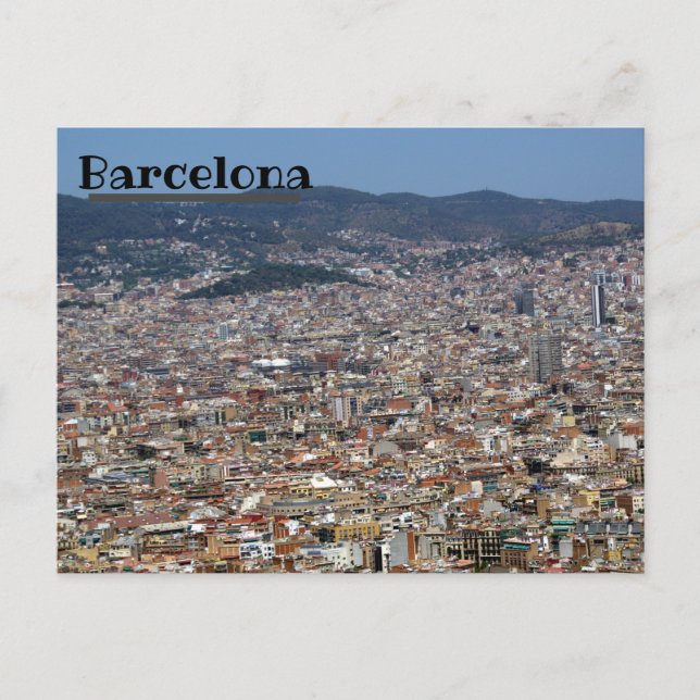 Cartão Postal Barcelona Skyline (Frente)