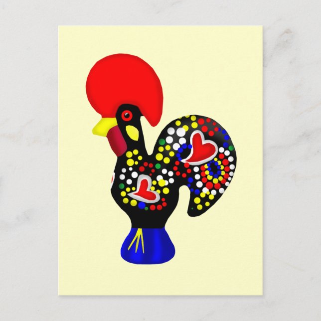 Cartão Postal Barcelos Galo de Portugal pelos portugueses (Frente)