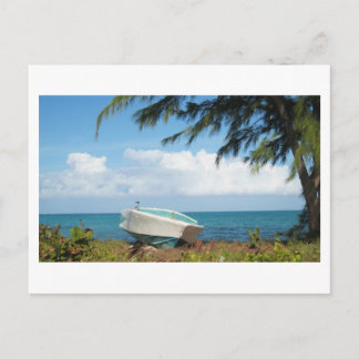 Cartão Postal barco a terra