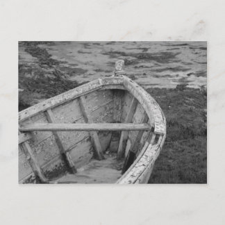 Cartão Postal Barco Antigo em Preto e Branco