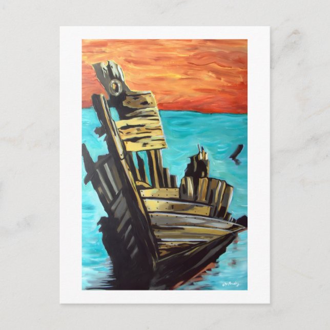 Cartão Postal Barco ao Sol (Frente)