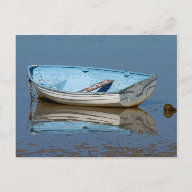 Cartão Postal Barco azul (Frente)
