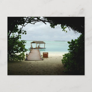 Cartão Postal Barco da Ilha Maldivas