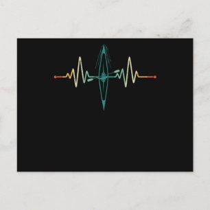 Cartão Postal Barco de canoa engraçado de kayak