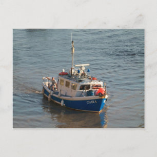 Cartão Postal Barco de Pesca, Baía de Cardiff