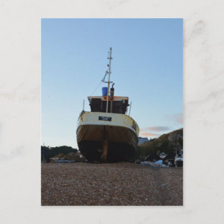 Cartão Postal Barco De Pesca De Madeira Grande