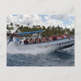 Cartão Postal BARCO DE VELOCIDADE NA REPÚBLICA DOMINICANA Cartã