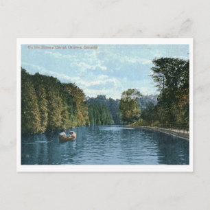 Cartão Postal Barco do Canal de Rideau, Ottawa Vintage