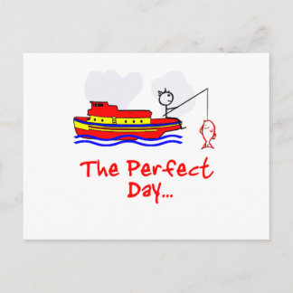 Cartão Postal Barco do homem da pesca