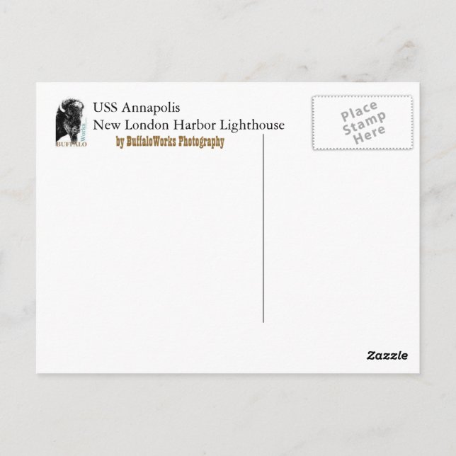 Cartão Postal Barco e Farol (Verso)