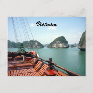 Cartão Postal barco halong