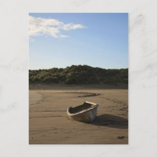 Cartão Postal Barco na Praia