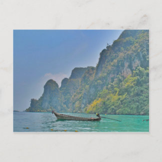Cartão Postal Barco no compartimento de Phi Koh