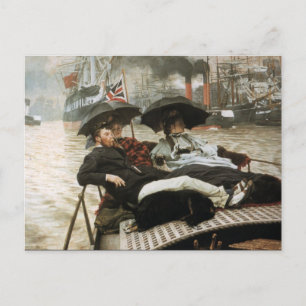 Cartão Postal Barco no porto