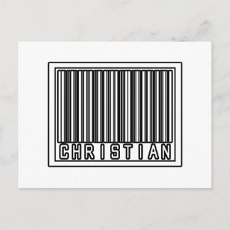 Cartão Postal Barcode Christian