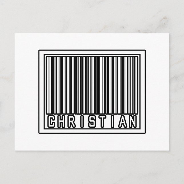 Cartão Postal Barcode Christian (Frente)