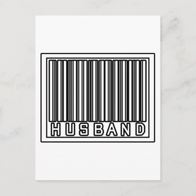 Cartão Postal Barcode Husband (Frente)