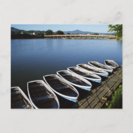 Cartão Postal Barcos a Remo em Arashiyama em Kyoto