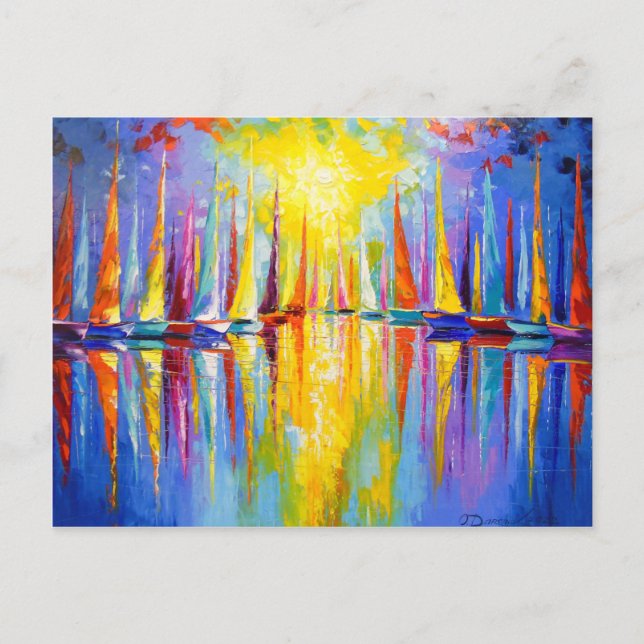 Cartão Postal Barcos à vela (Frente)