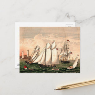 Cartão Postal Barcos à Vela Antigos