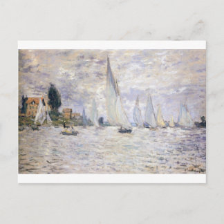 Cartão Postal Barcos à vela - Claude Monet