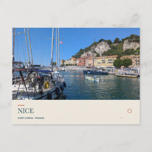 Cartão Postal Barcos à vela no Porto Lympia em Nice
