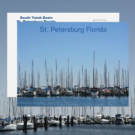 Cartão Postal Barcos à vela St Petersburg Flórida Fotográfico