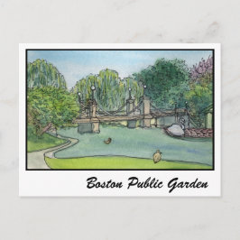 Cartão Postal Barcos da cisne do jardim público de Boston