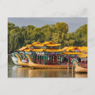Cartão Postal Barcos de Dragão Turísticos   Lago Kunming