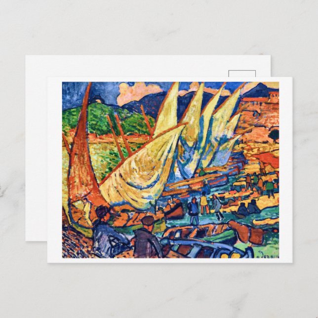 Cartão Postal Barcos de Pesca, Collioure | Andre Derain | (Frente/Verso)